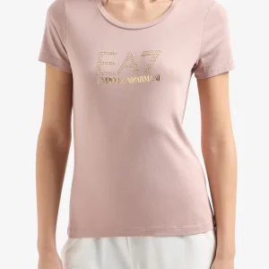 T-Shirt Maniche Corte Big Logo Series Con Borchiette