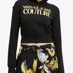 Felpa Corta Con Cappuccio Logo Istitutional