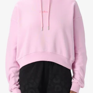 Felpa Corta Con Cappuccio Big Logo Sul Retro