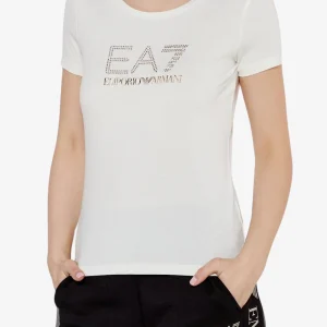 T-Shirt Maniche Corte Big Logo Series Con Borchiette