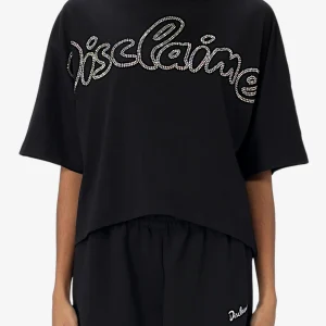 T-Shirt Maniche Corte Big Logo Strass