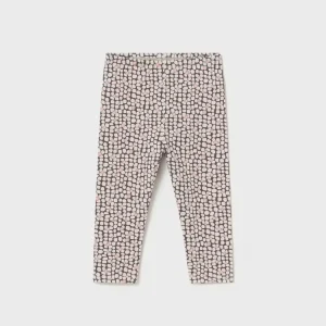 Leggings stampato neonata Mayoral grigio cuori rosa