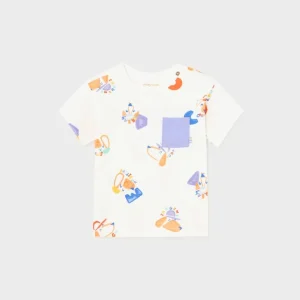 Maglietta taschino oversize neonato Mayoral Stampa "Dogs"