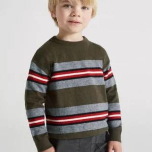 Maglioncino jersey bambino Mayoral righe verde