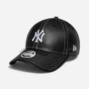 New Era Cappellino 9FORTY donna regolabile New York Yankees Pelle Black