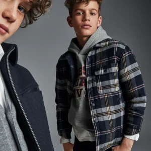 Overshirt reversibile imbottita ragazzo Mayoral blu quadri