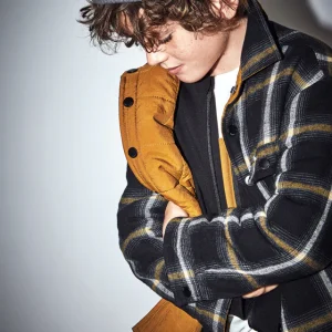 Overshirt reversibile imbottita ragazzo Mayoral nera quadri