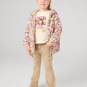 Pantalone a zampa con tasche bambina Mayoral Beige