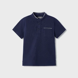 Polo colletto coreana bambino Mayoral blu navy