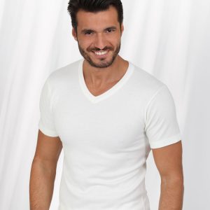 MAGLIETTA UOMO MANICA CORTA COLLO A V IN LANA COTONE ART. RB 6000 Marchio RB SHOPS