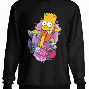 Felpa a Girocollo Bart Simpson Ciucciami il Calzino