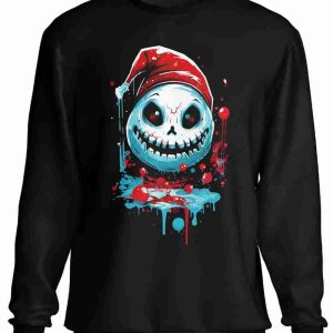 Felpa a Girocollo Natalizia Teschio Malvagio