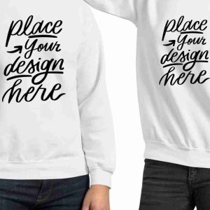 Felpa a Girocollo Personalizzata Con Stampa Fronte e Retro
