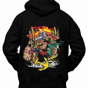 Felpa con Cappuccio Braccio Di Ferro Popeye Olivia Zombie Style