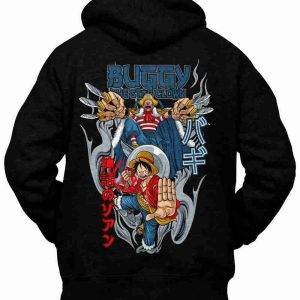 Felpa con Cappuccio Clown Buggy Luffy Rubber One Piece