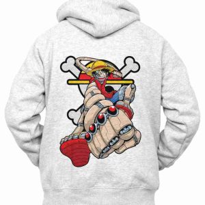 Felpa con Cappuccio Cyber Luffy Rubber One Piece