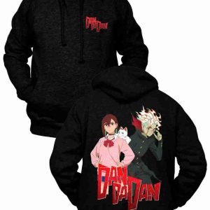 Felpa con cappuccio Dan Da Dan Anime Fronte e Retro