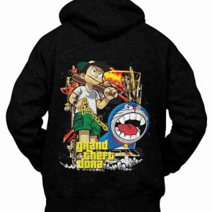 Felpa con Cappuccio Doraemon Grand Theft Auto GTA Style