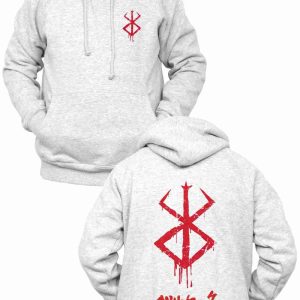 Felpa con Cappuccio Fronte Retro Berserk Anime