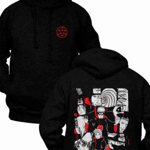 Felpa con Cappuccio Fronte Retro Naruto Anime