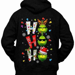 Felpa con Cappuccio Il Grinch Ho Ho Ho Retro