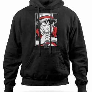 Felpa con cappuccio Monkey D Luffy Rubber One Piece Anime