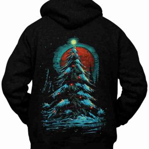 Felpa con Cappuccio Retro Albero di Natale Urban