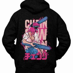 Felpa con Cappuccio Retro Chainsaw Man Anime