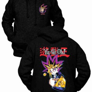 Felpa con cappuccio Yu-Gi-Oh! Anime Fronte e Retro