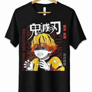 T-Shirt Maglietta Zenitsu Demon Slayer Anime Fans