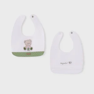 Set 2 bavaglini Mayoral Newborn Orsetto verde e bianco