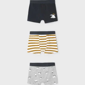 Set 3 Boxer cotone bambino Mayoral  "Orso" Grigio