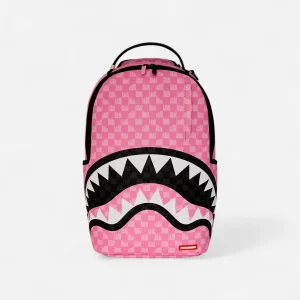 Sprayground Zaino PINK AND BLACK DRIP CHECK DLXSV