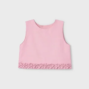 Top dettagli plissettati bambina Mayoral rosato