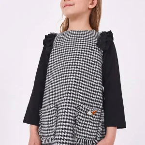 Vestito combinato bambina Mayoral fantasia pied de poule