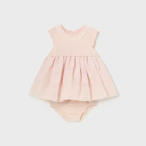 Vestito combinato con copri pannolino Mayoral Newborn rosa