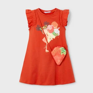 Vestito con borsa gelato bambina Mayoral paprika