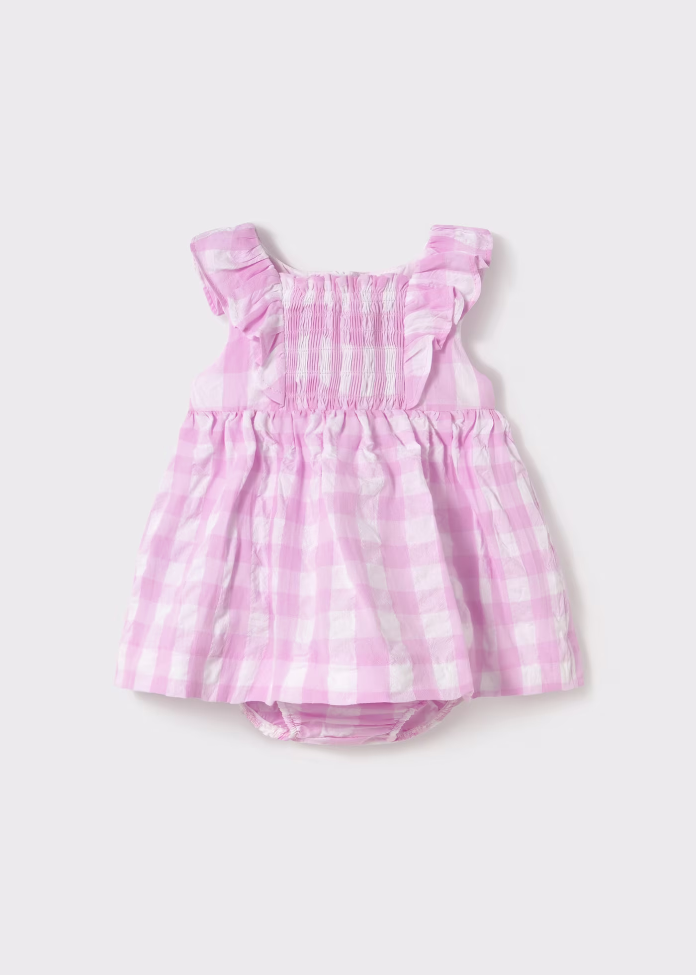 Vestito con Mutandina vichy neonata Mayoral rosa quadri