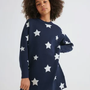 Vestito tricot manica lunga ragazza Mayoral stelle blu
