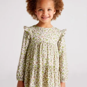 Vestito volant stampato bambina Mayoral tortora