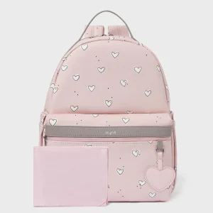 Zaino attacco passeggino con fasciatoio Mayoral rosa fantasia cuori